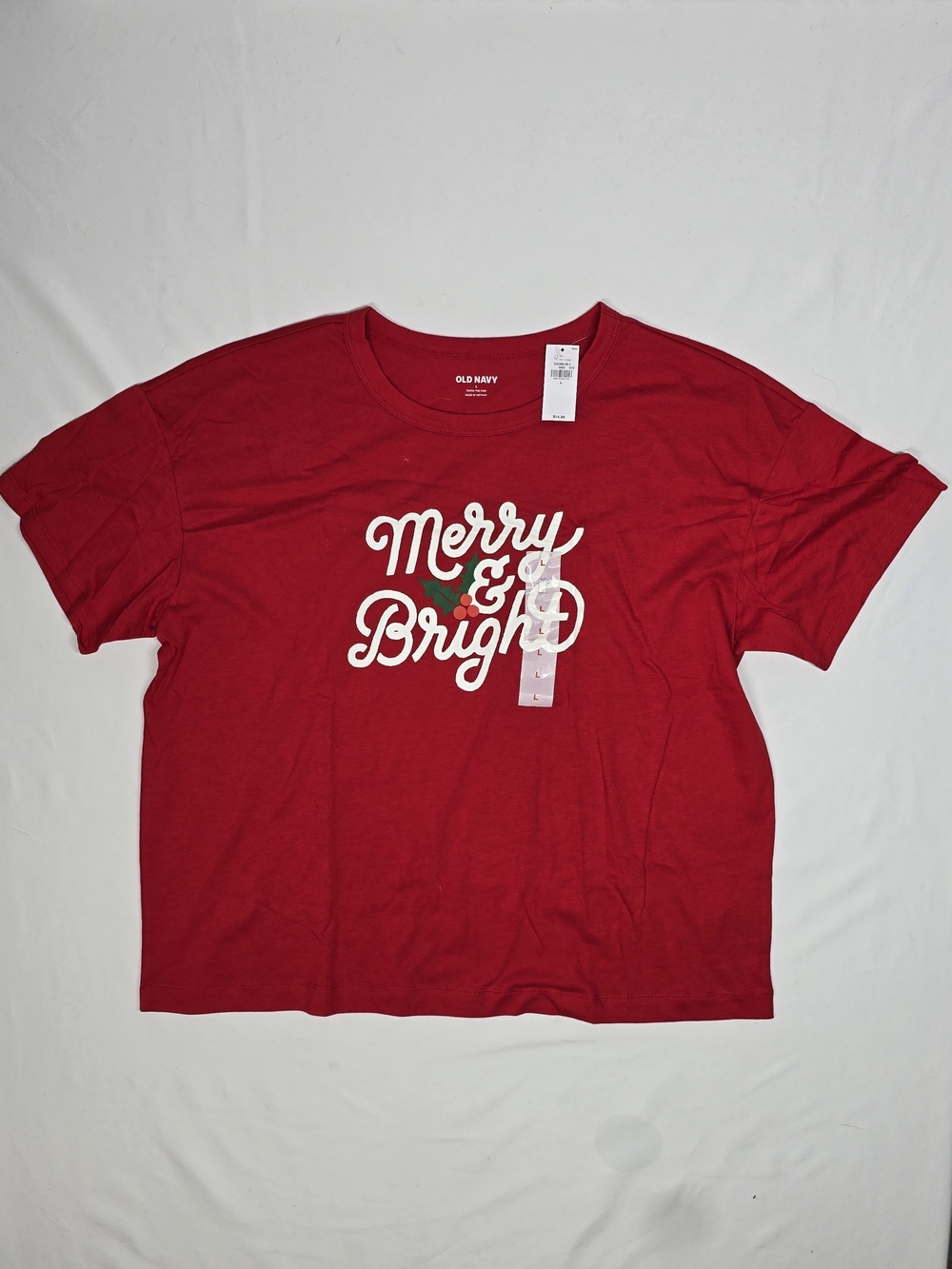 Old Navy Red Crewneck Graphic Tee